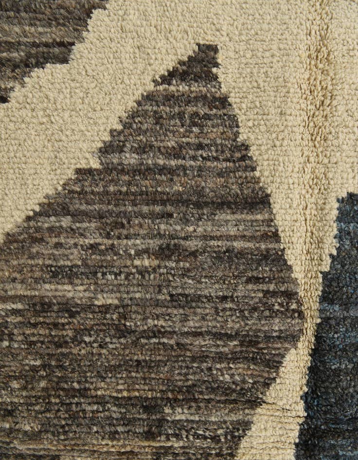 Detail image of  10' 5 x 14' 8  Hand Knotted Moroccan Wool Rug