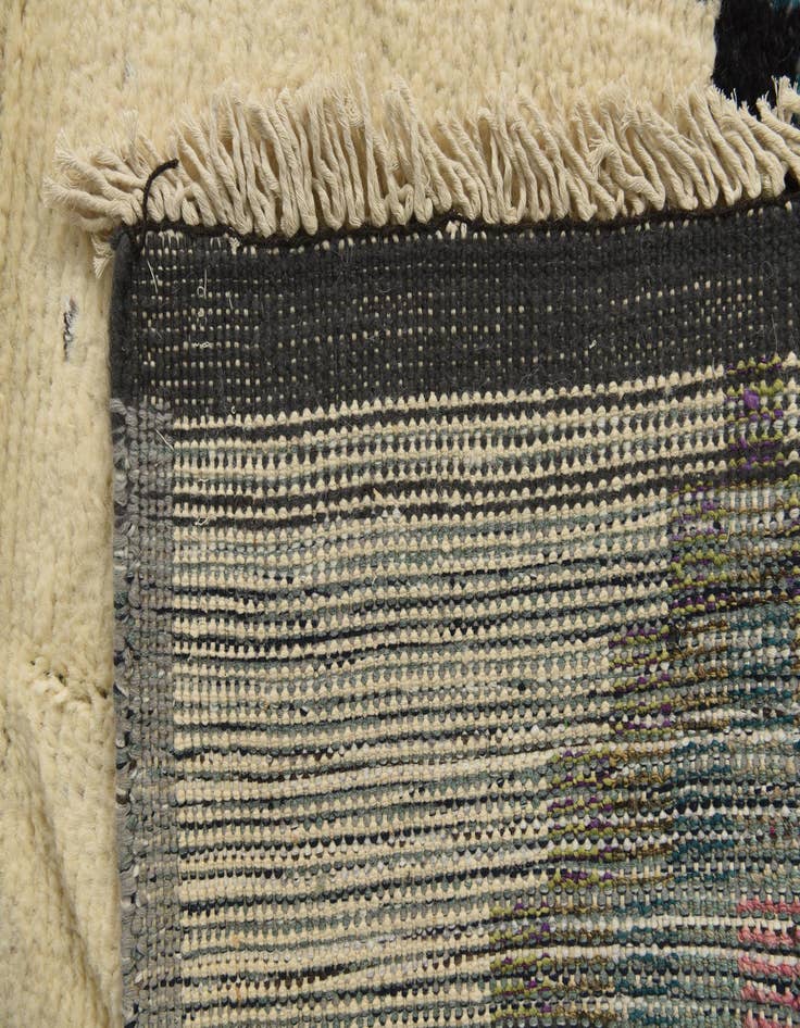 Detail image of  8' 8 x 12' 4  Hand Knotted Moroccan Wool Rug