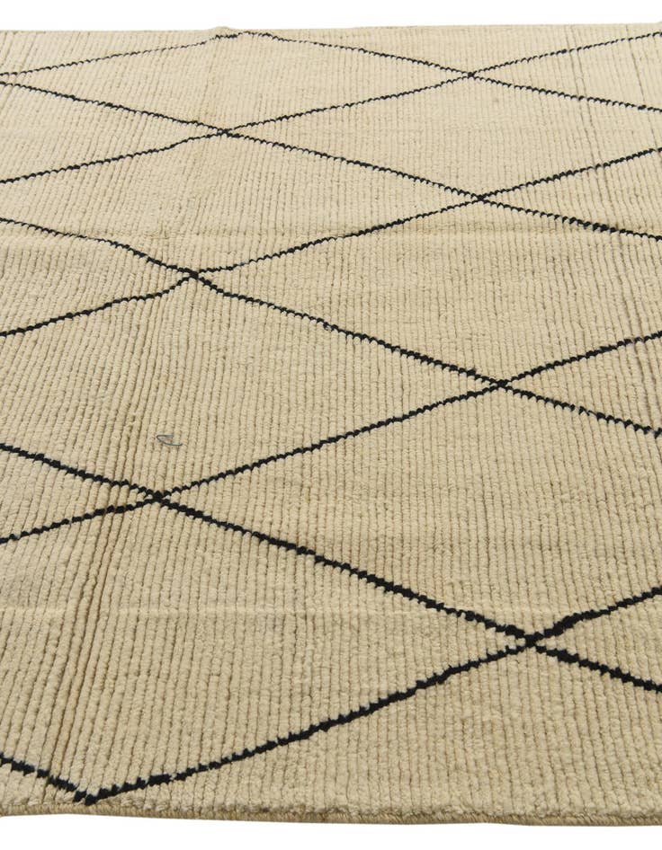 Detail image of  6' 5 x 9'  Hand Knotted Moroccan Wool Rug