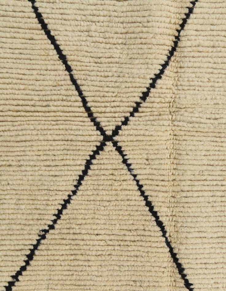 Detail image of  6' 5 x 9'  Hand Knotted Moroccan Wool Rug