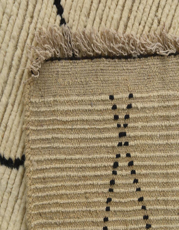 Detail image of  6' 5 x 9'  Hand Knotted Moroccan Wool Rug