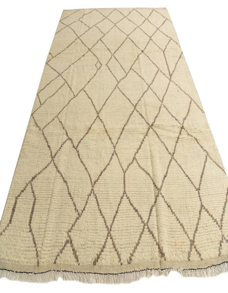 Detail image of  8' 5 x 10' 9  Hand Knotted Moroccan Wool Rug