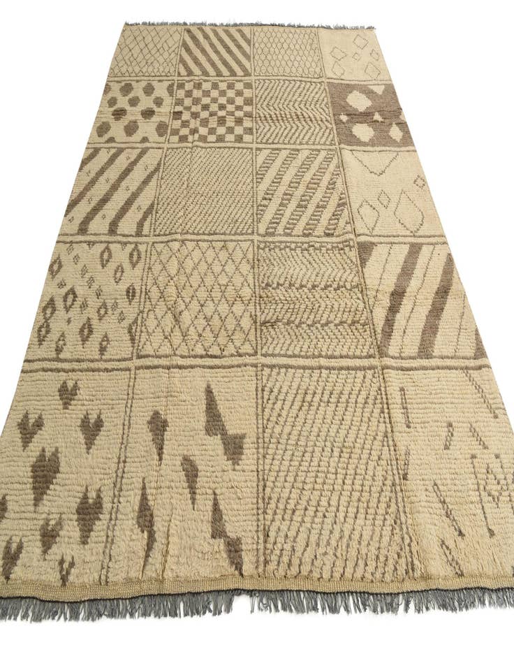 Detail image of  8' 5 x 10' 6  Hand Knotted Moroccan Wool Rug