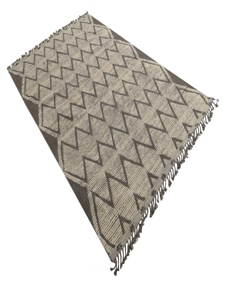 Detail image of 5' 10 x 9' 3 Hand Knotted Moroccan Wool Rug