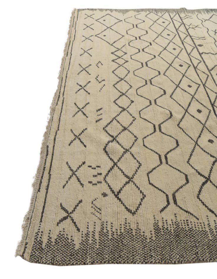 Detail image of  10' x 14' 9  Hand Knotted Moroccan Wool Rug