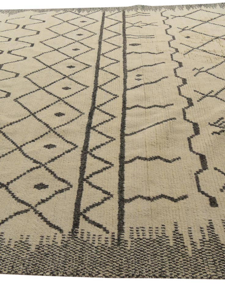 Detail image of  10' x 14' 9  Hand Knotted Moroccan Wool Rug
