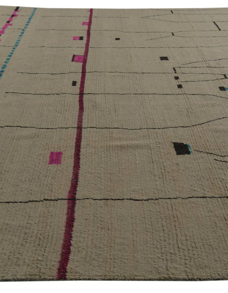 Detail image of  12' x 16' 4  Hand Knotted Moroccan Wool Rug