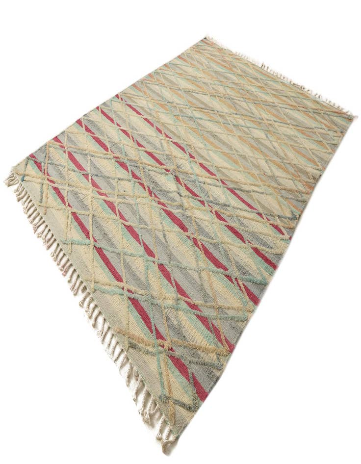 Detail image of  5' 10 x 8'  Hand Knotted Moroccan Wool Rug