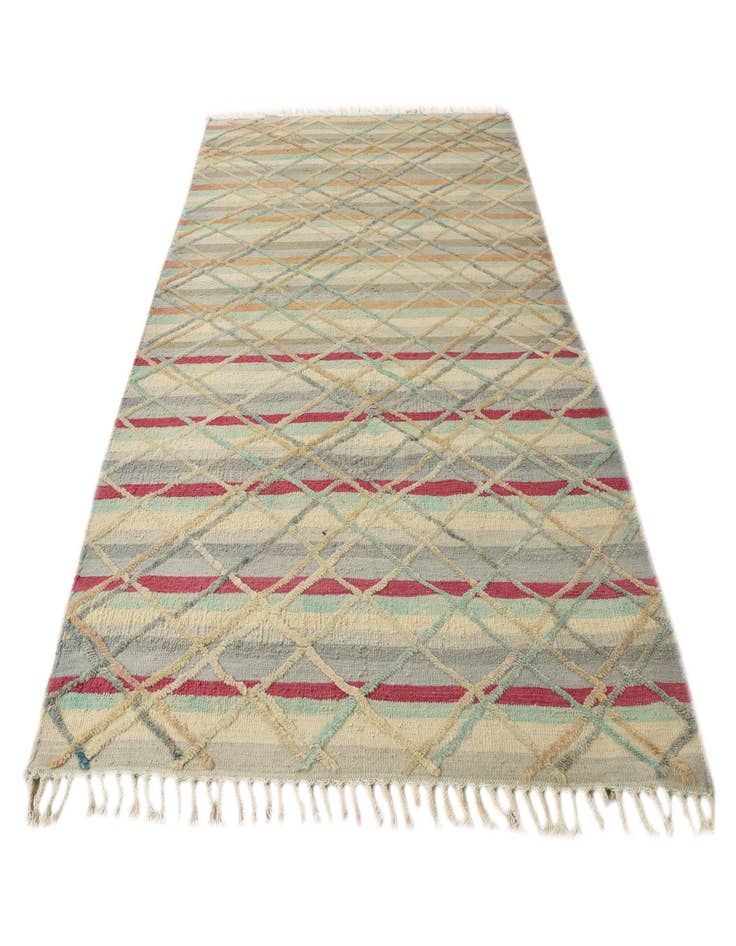 Detail image of  5' 10 x 8'  Hand Knotted Moroccan Wool Rug