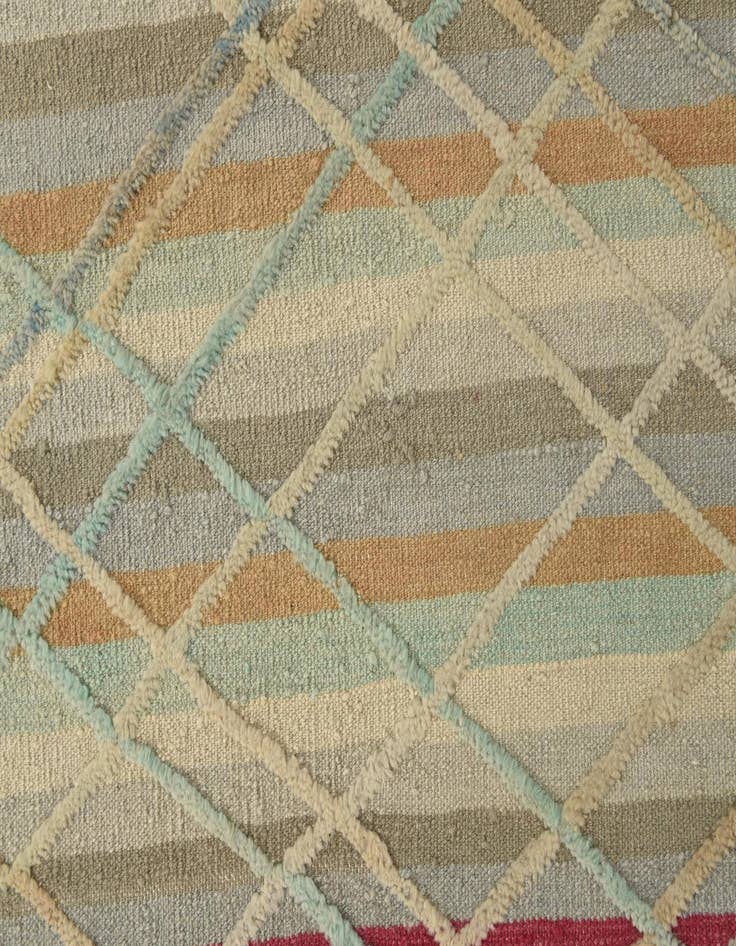 Detail image of  5' 10 x 8'  Hand Knotted Moroccan Wool Rug