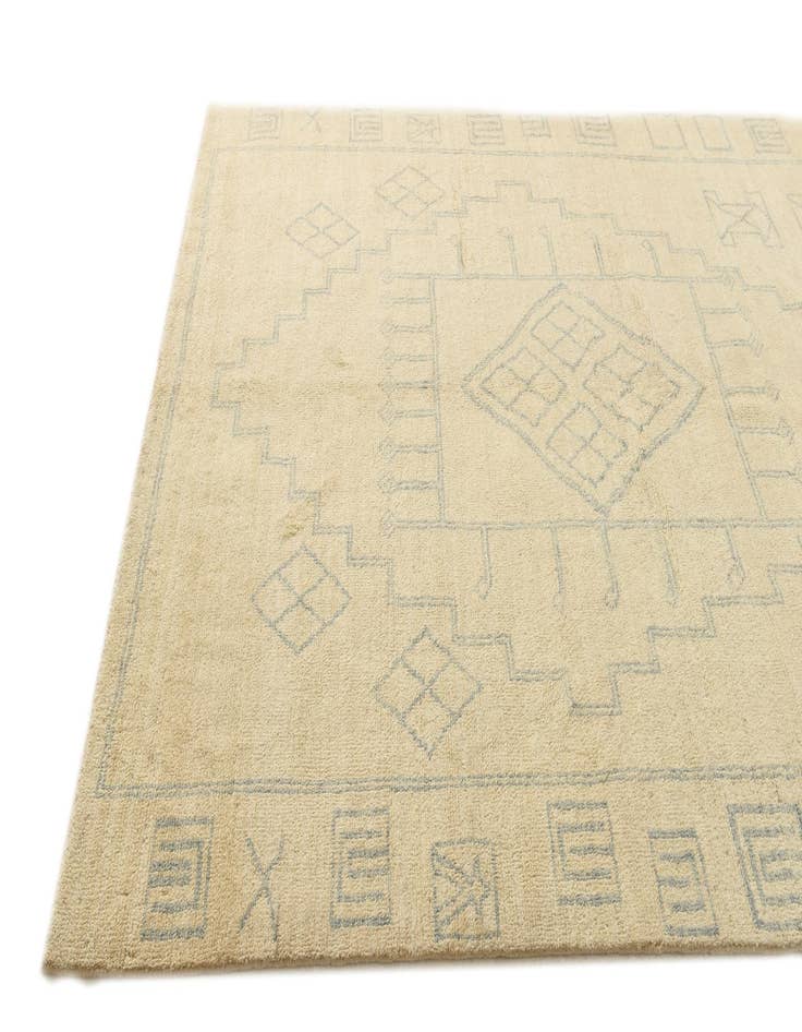 Detail image of  6' 7 x 9' 11  Hand Knotted Moroccan Wool Rug