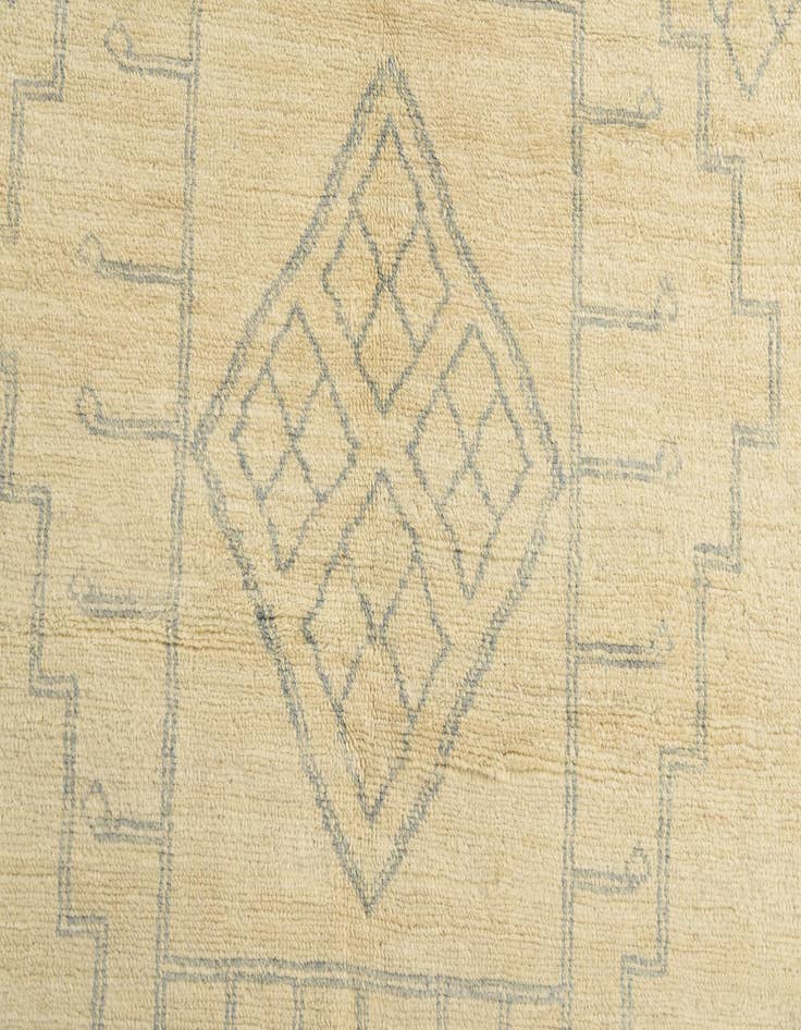 Detail image of  6' 7 x 9' 11  Hand Knotted Moroccan Wool Rug