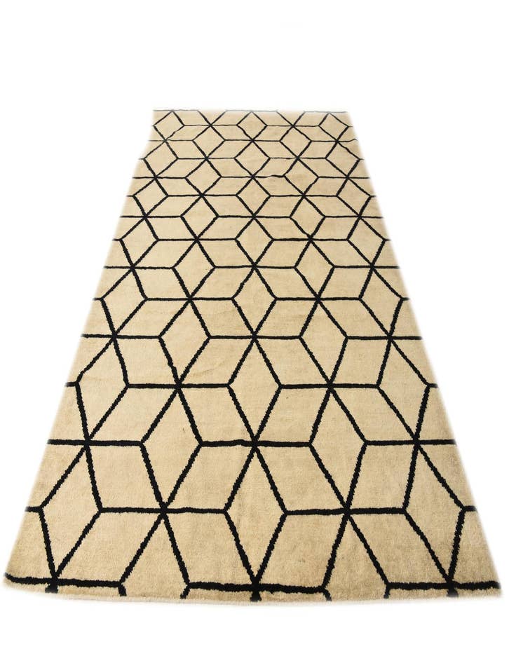 Detail image of  6' 7 x 10' 5  Hand Knotted Moroccan Wool Rug