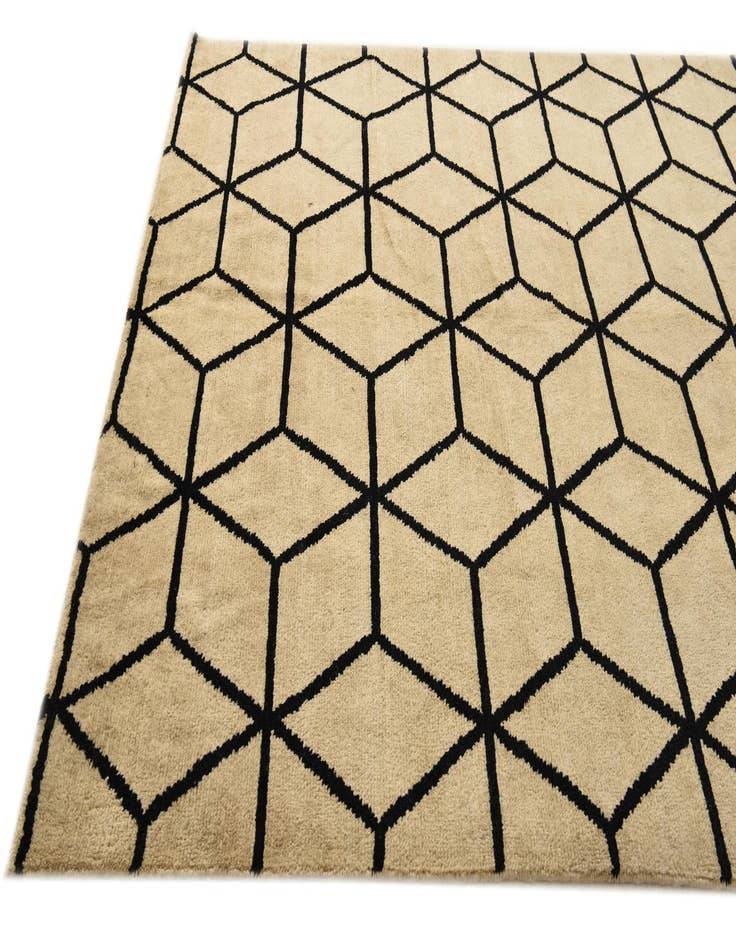 Detail image of  6' 7 x 10' 5  Hand Knotted Moroccan Wool Rug