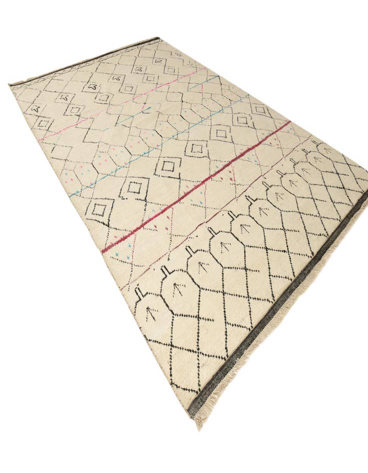 Detail image of  9' 11 x 15'  Hand Knotted Moroccan Wool Rug