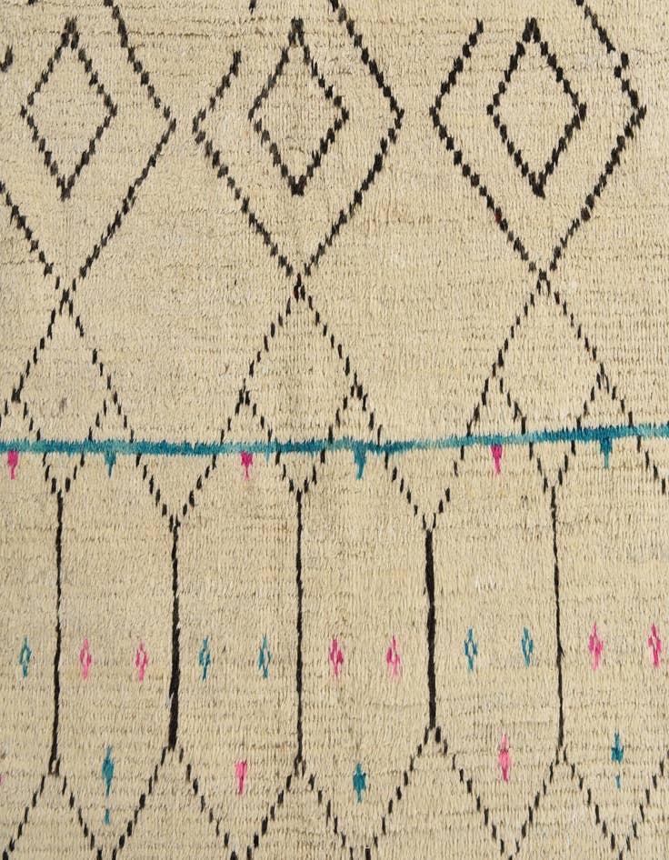 Detail image of  9' 11 x 15'  Hand Knotted Moroccan Wool Rug