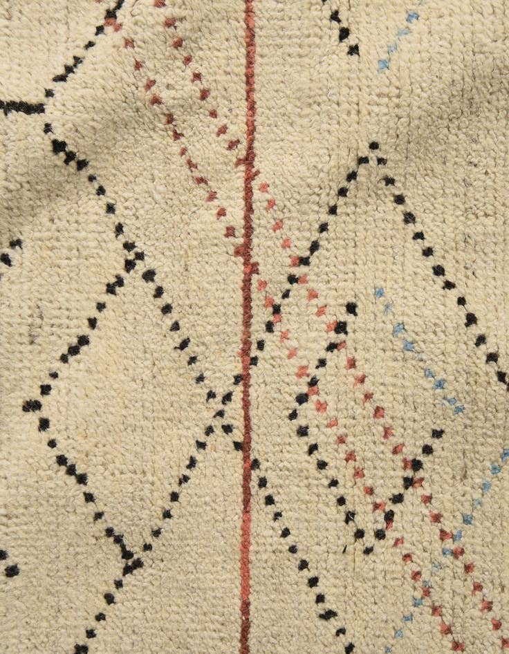 Detail image of  10' x 15'  Hand Knotted Moroccan Wool Rug