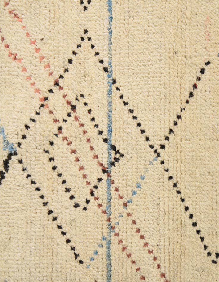 Detail image of  10' x 15'  Hand Knotted Moroccan Wool Rug