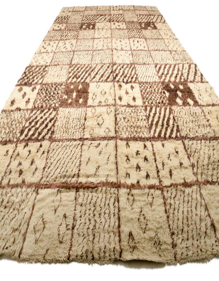 Detail image of  15' 3 x 24'  Hand Knotted Moroccan Wool Rug