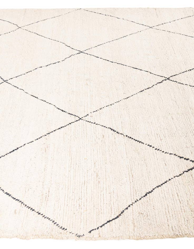 Detail image of  6' 4 x 8' 5  Hand Knotted Moroccan Wool Rug