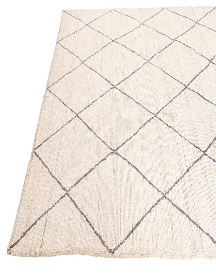 Detail image of  6' 9 x 8' 7  Hand Knotted Moroccan Wool Rug