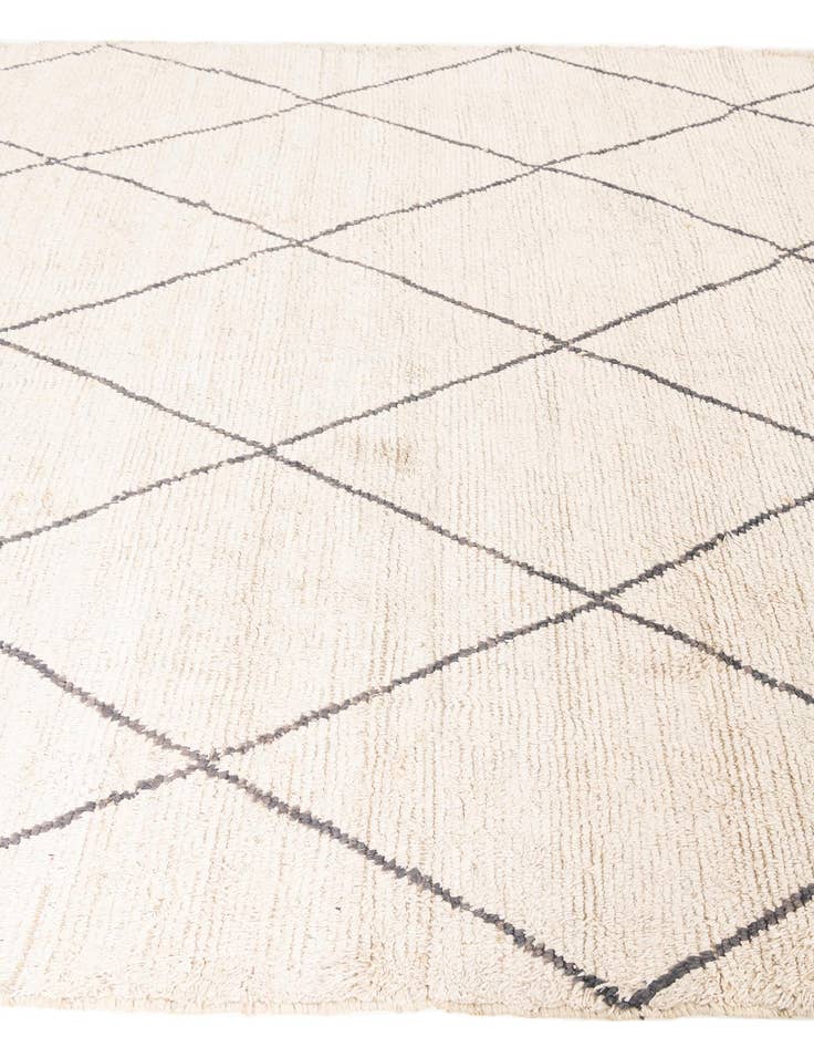 Detail image of  6' 9 x 8' 7  Hand Knotted Moroccan Wool Rug