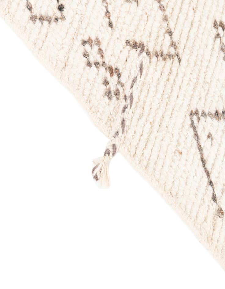 Detail image of  4' 3 x 7' 1  Hand Knotted Moroccan Wool Rug