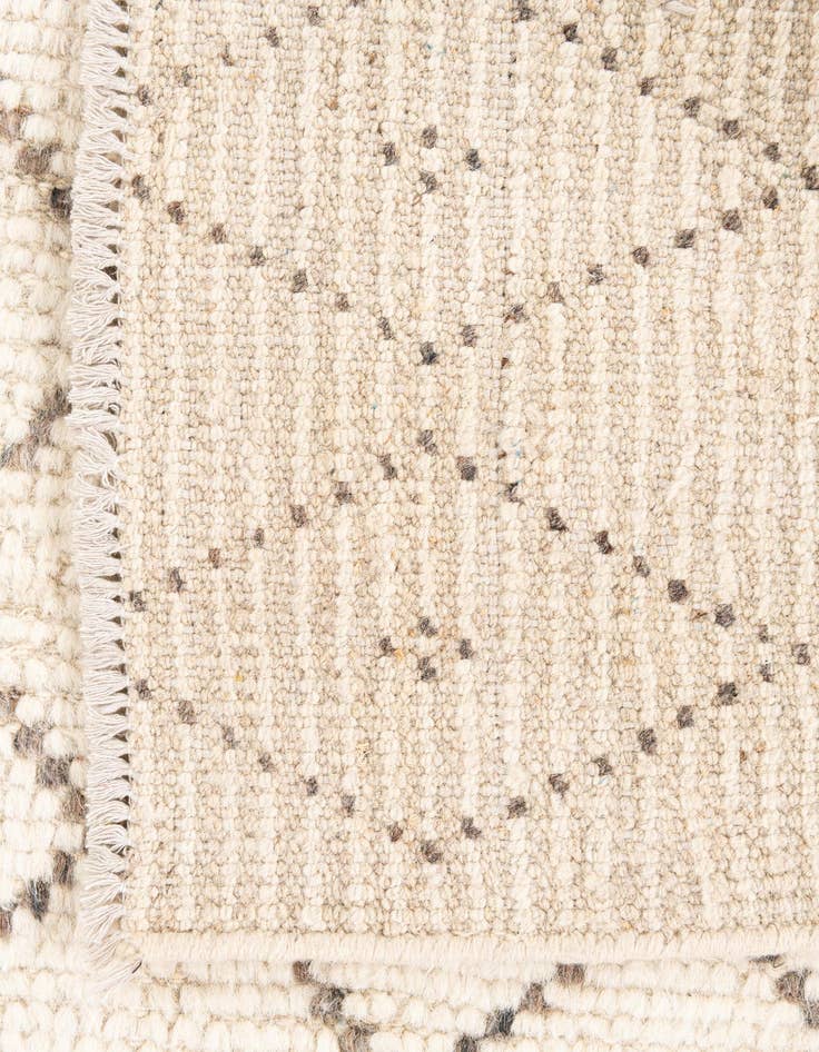 Detail image of  4' 3 x 7' 1  Hand Knotted Moroccan Wool Rug