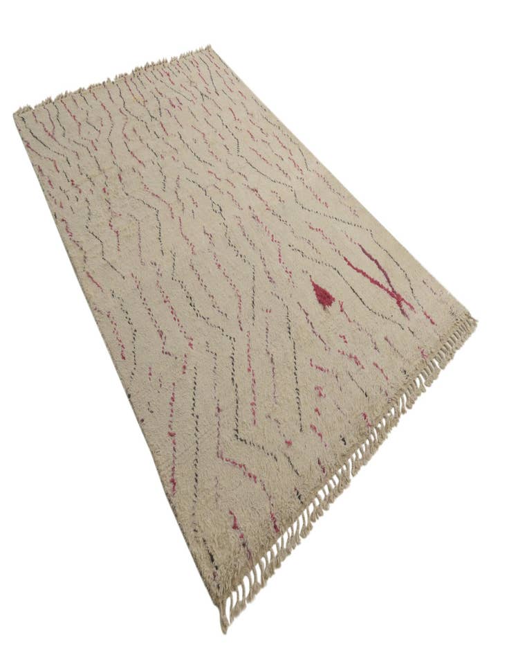 Detail image of  5' 10 x 9' 2  Hand Knotted Moroccan Wool Rug