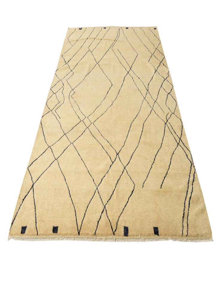 Detail image of  6' 6 x 10' 4  Hand Knotted Moroccan Wool Rug