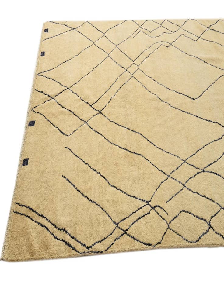 Detail image of  6' 6 x 10' 4  Hand Knotted Moroccan Wool Rug