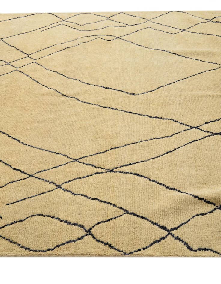 Detail image of  6' 6 x 10' 4  Hand Knotted Moroccan Wool Rug