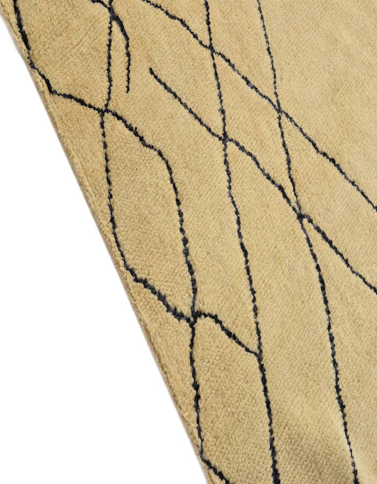 Detail image of  6' 6 x 10' 4  Hand Knotted Moroccan Wool Rug