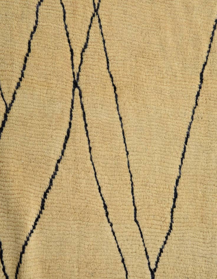 Detail image of  6' 6 x 10' 4  Hand Knotted Moroccan Wool Rug