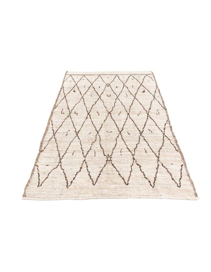 Detail image of  4' 2 x 6' 3  Hand Knotted Moroccan Wool Rug