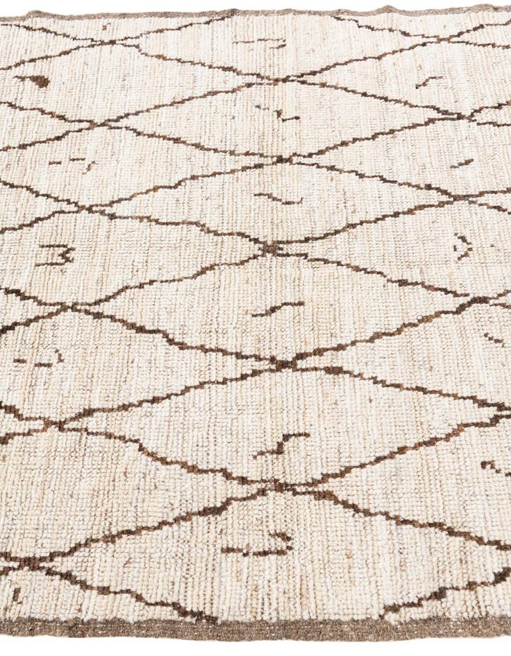 Detail image of  4' 2 x 6' 3  Hand Knotted Moroccan Wool Rug