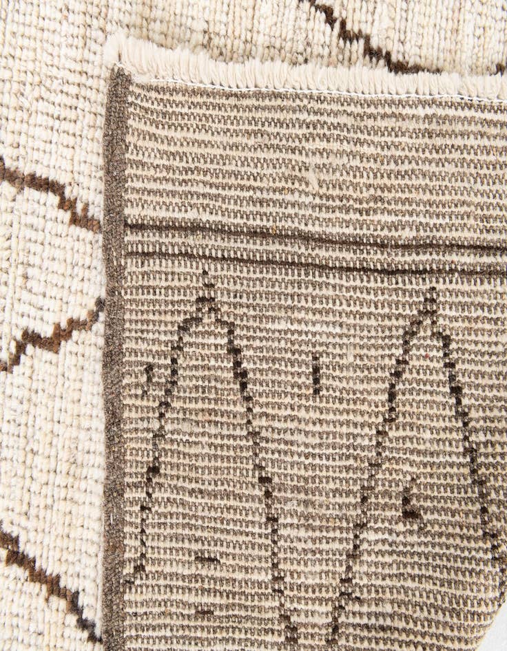 Detail image of  4' 2 x 6' 3  Hand Knotted Moroccan Wool Rug