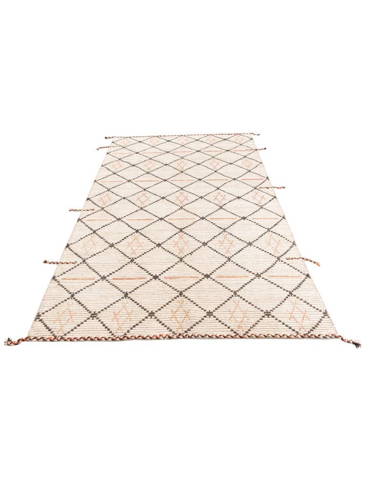 Detail image of  6' x 9'  Hand Knotted Moroccan Wool Rug