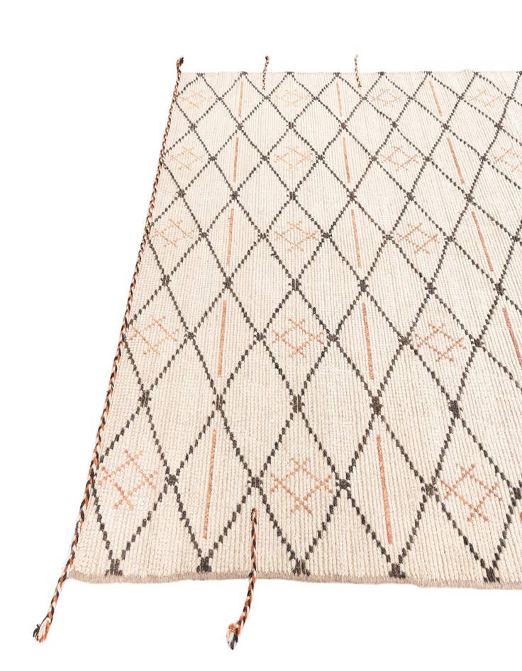 Detail image of  6' x 9'  Hand Knotted Moroccan Wool Rug