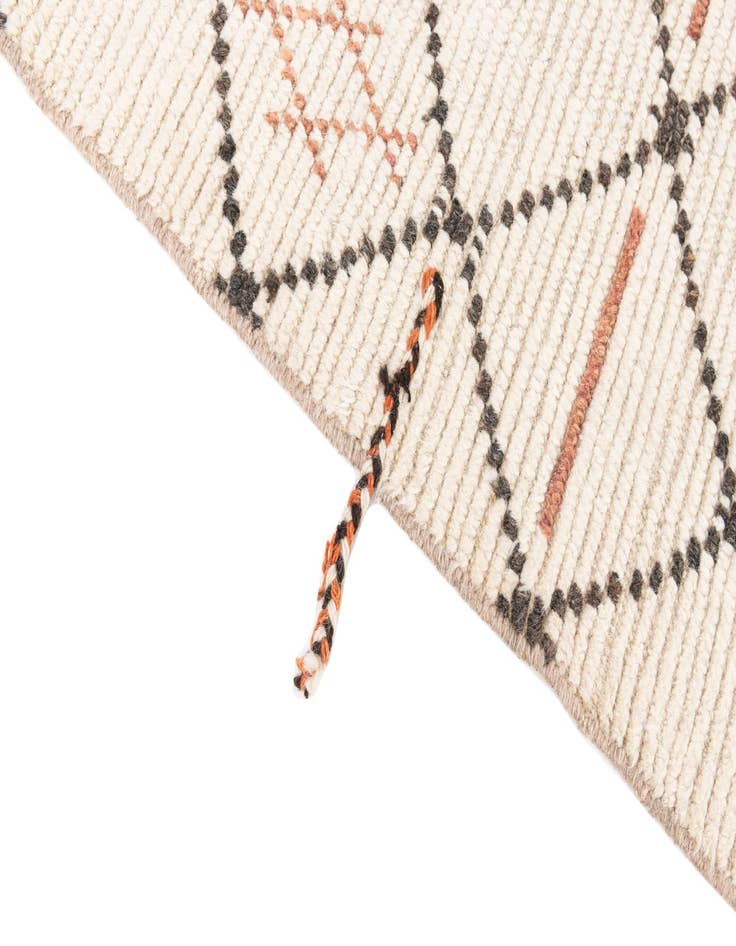 Detail image of  6' x 9'  Hand Knotted Moroccan Wool Rug