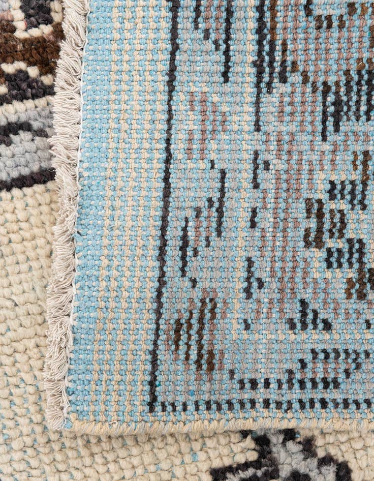 Detail image of  5' 10 x 9' 3  Hand Knotted Moroccan Wool Rug