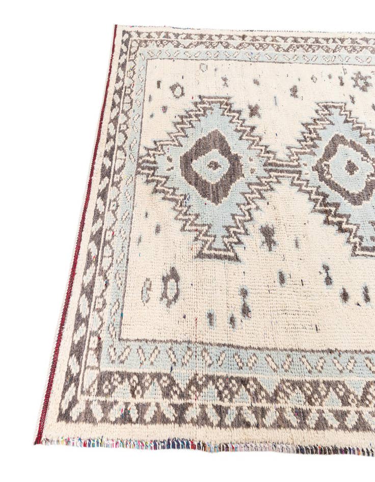 Detail image of  5' 4 x 7' 2  Hand Knotted Moroccan Wool Rug