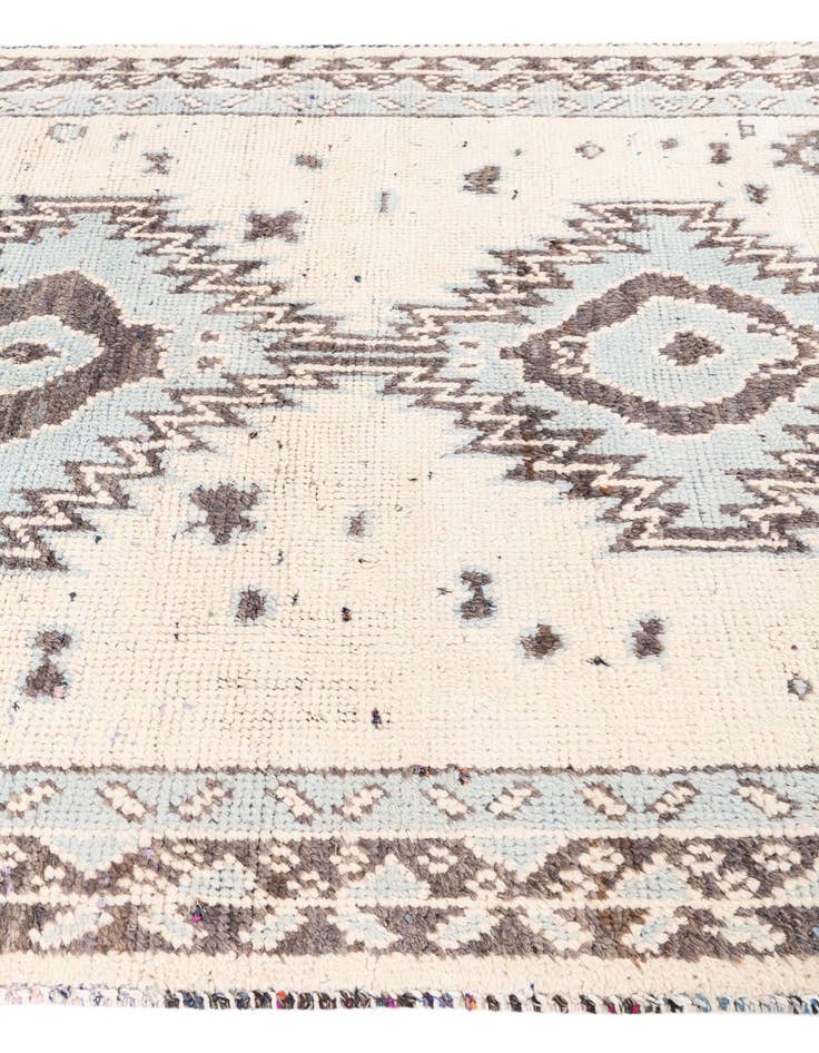 Detail image of  5' 4 x 7' 2  Hand Knotted Moroccan Wool Rug
