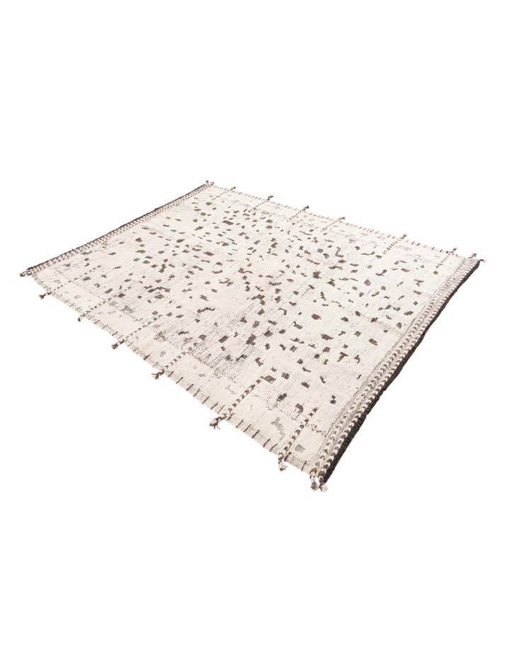 Detail image of  5' 4 x 7'  Hand Knotted Moroccan Wool Rug