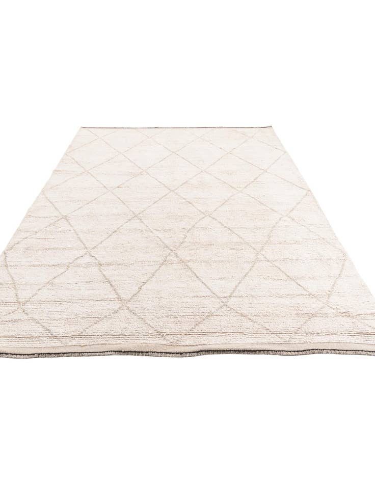 Detail image of  6' 8 x 8' 10  Hand Knotted Moroccan Wool Rug