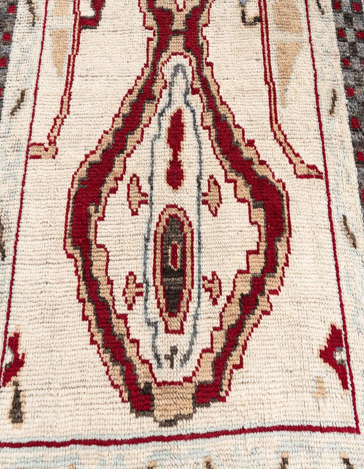 Detail image of  6' 7 x 9'  Hand Knotted Moroccan Wool Rug