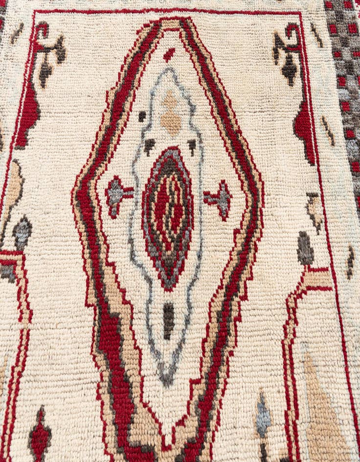 Detail image of  6' 7 x 9'  Hand Knotted Moroccan Wool Rug