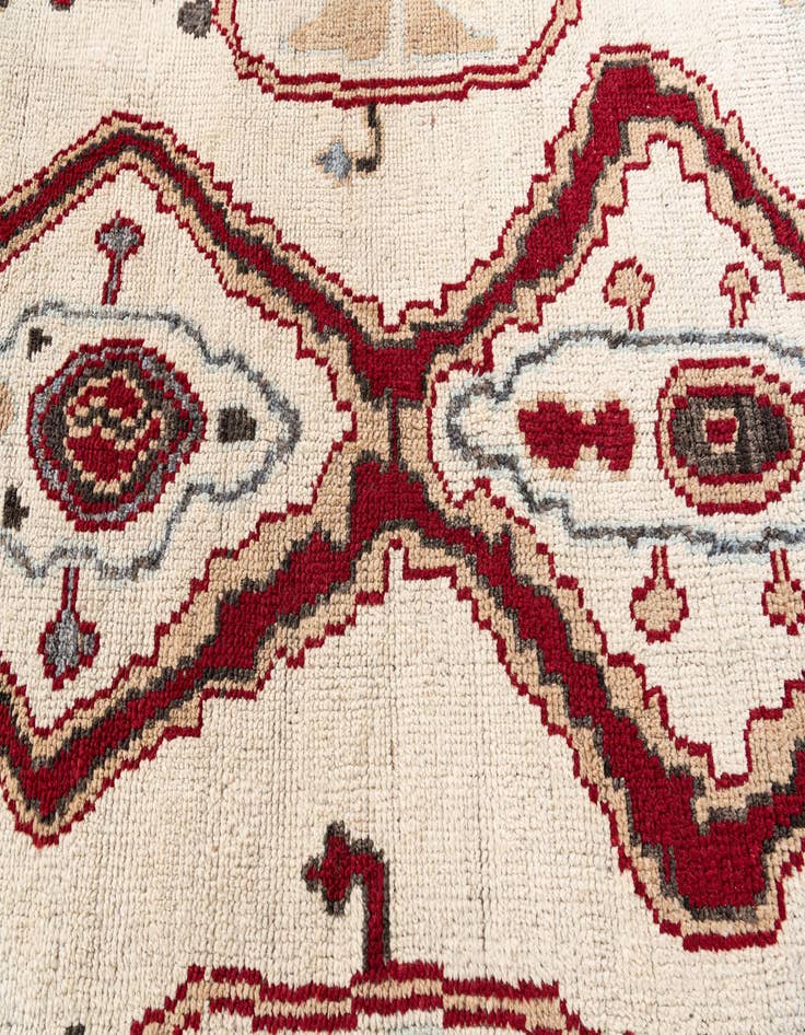 Detail image of  6' 7 x 9'  Hand Knotted Moroccan Wool Rug