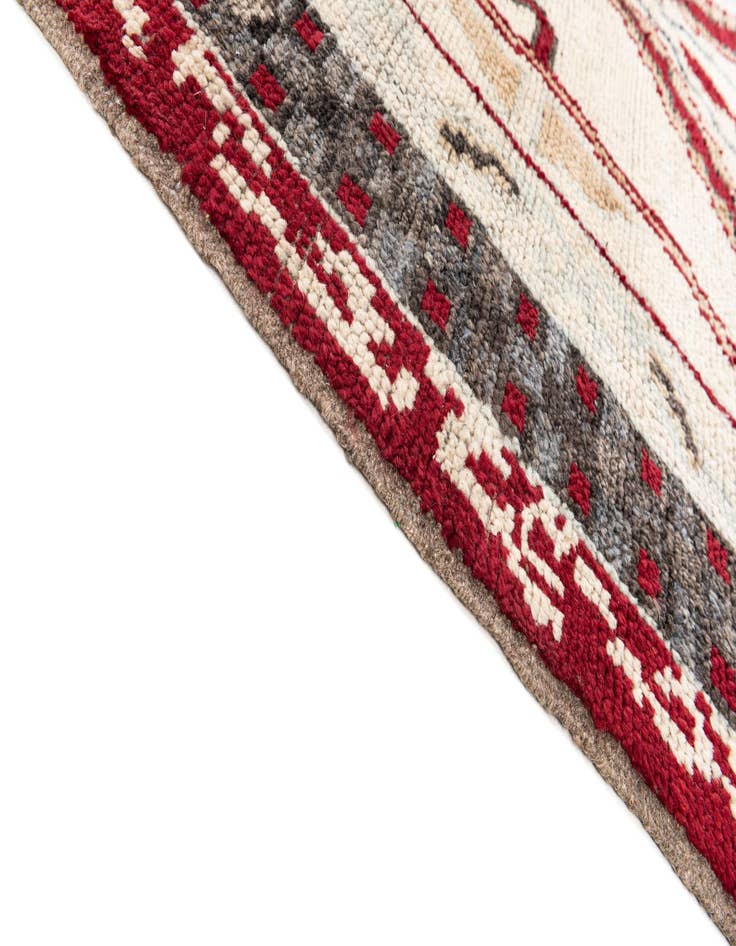 Detail image of  6' 7 x 9'  Hand Knotted Moroccan Wool Rug