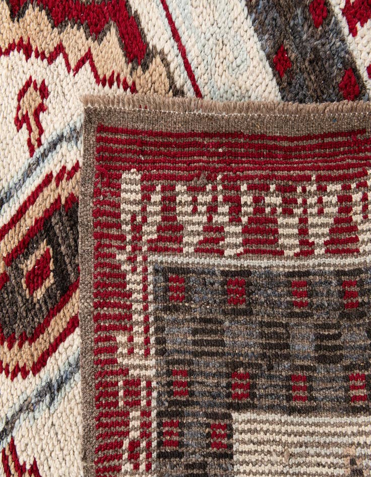 Detail image of  6' 7 x 9'  Hand Knotted Moroccan Wool Rug